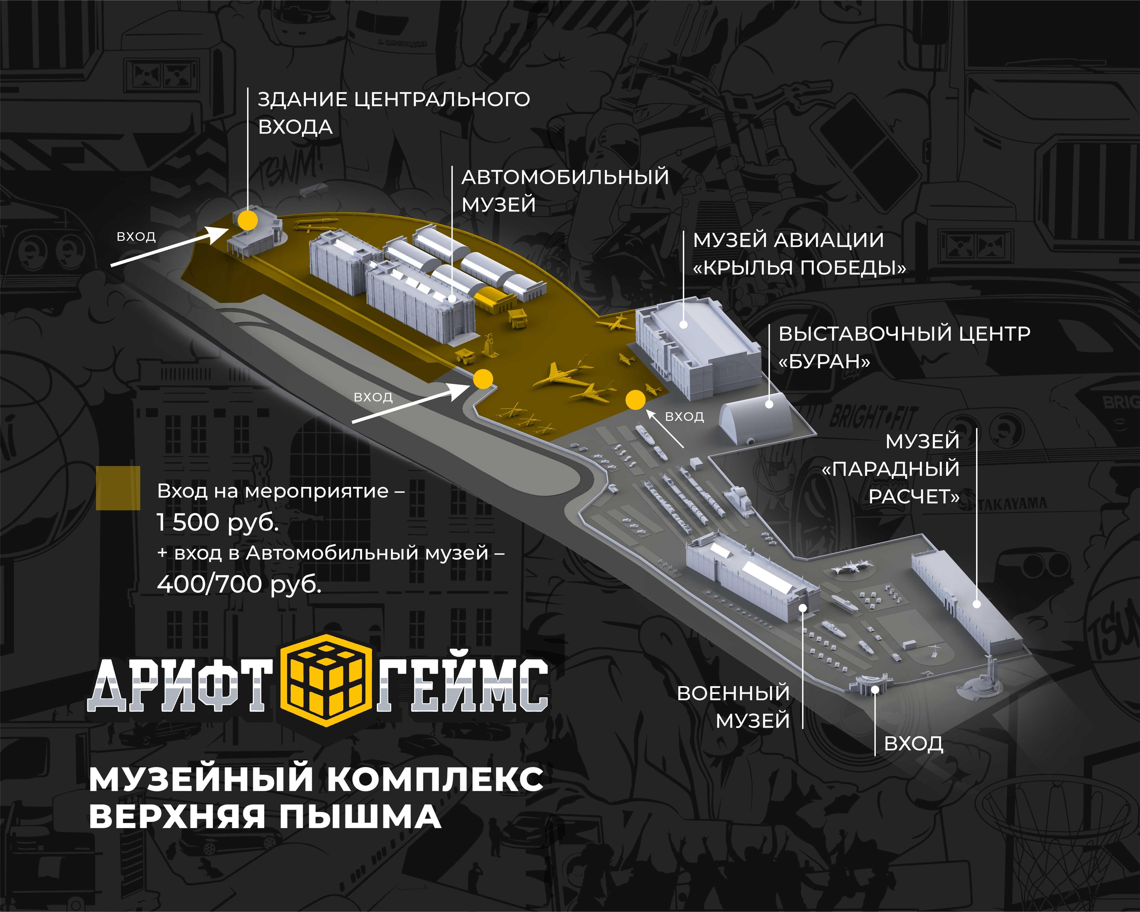 Вход в Автомобильный музей 22 августа 2026